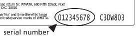 Card Type 1 has a serial number with up to nine digits and a lot number consisting of letters and numbers.